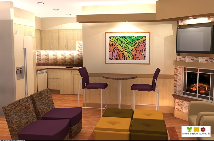 Featured image showing the Ronald McDonald House, Family Room designed by Wikoff Design Studio WDS.