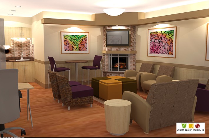 Featured image showing the Ronald McDonald House, Family Room designed by Wikoff Design Studio WDS.