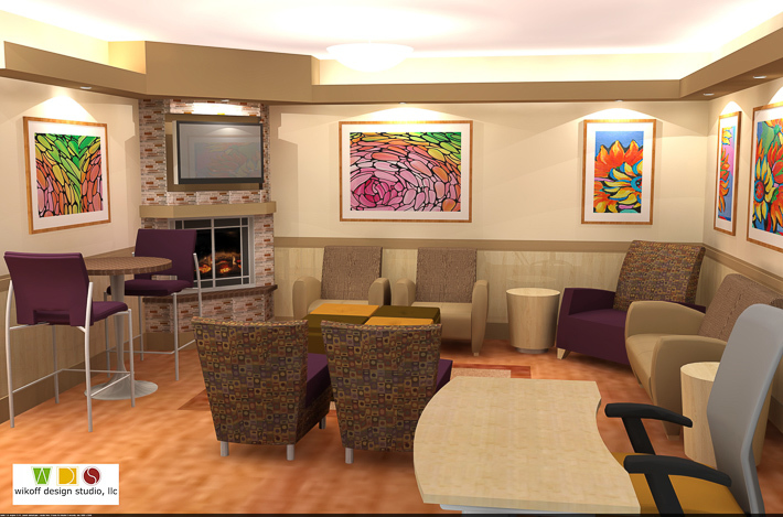 Featured image showing the Ronald McDonald House, Family Room designed by Wikoff Design Studio WDS.