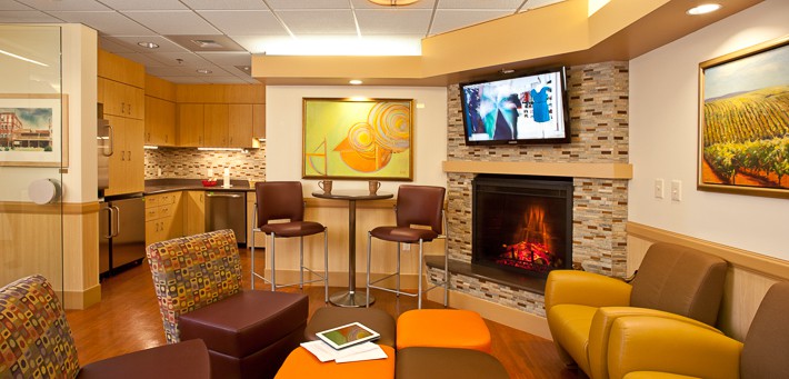 Featured image showing the Ronald McDonald House, Family Room designed by Wikoff Design Studio WDS.